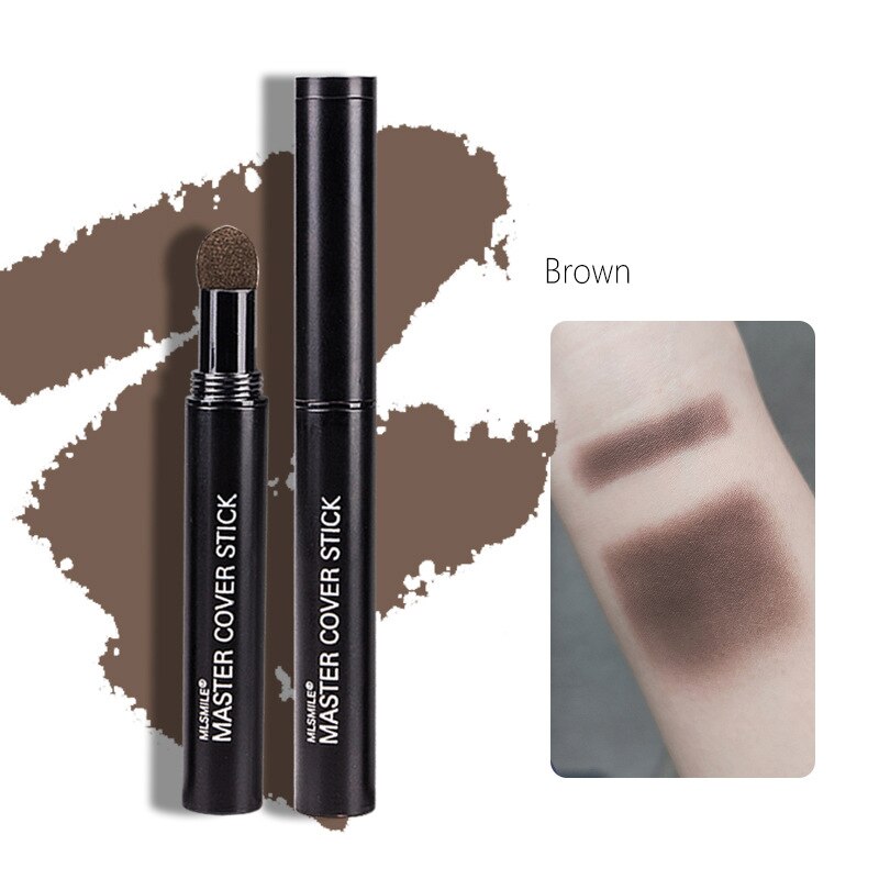 Waterproof Hair Shadow Powder Makeup Hairline Dye Contour Stick Hair Root Edge Cover Natural Hairline Eyebrow Filling Pen 1PCS