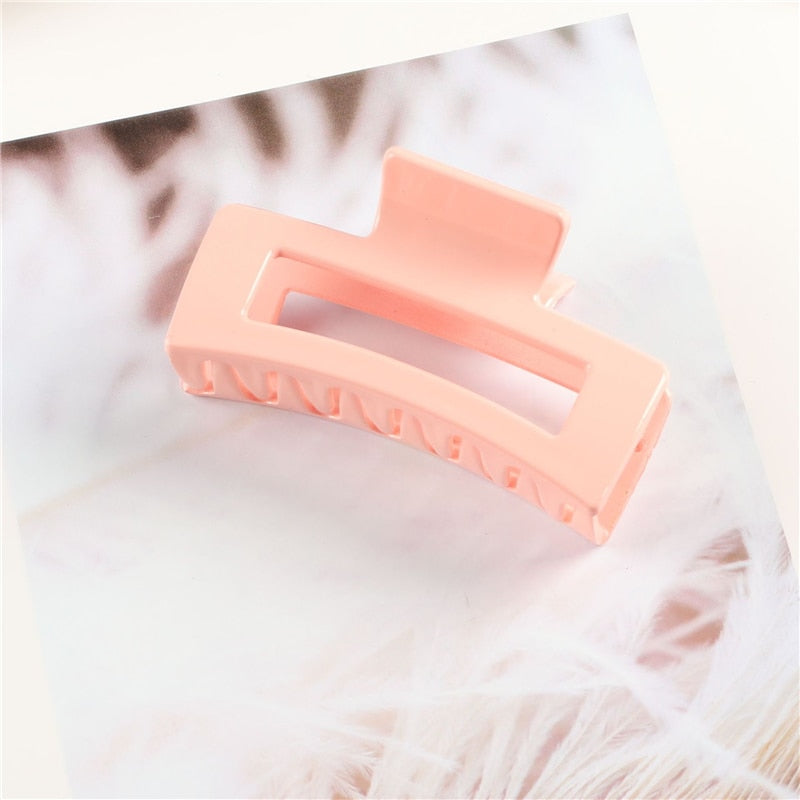 2022 Korean Solid Color Large Hair Claw Clips Fashion Matte Hair Claws Hairpin Women Girls Barrette Hair Accessories