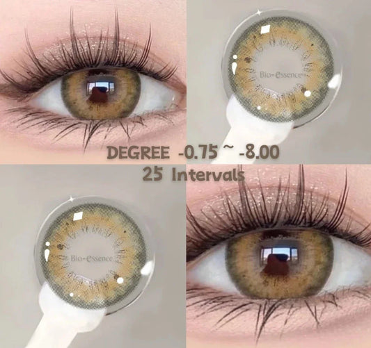 qgtao  1 Pair Natural Colored Contact Lenses with Degree Myopia Lenses Korean Lenses High Quality Lenses Green Lenses