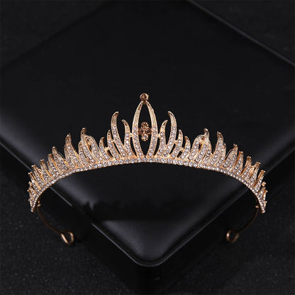 Simulated Pearls Crystal Wedding Tiaras And Crowns For Queen Princess Diadems Gold Silver Color Women Hair Jewelry Hot Sale