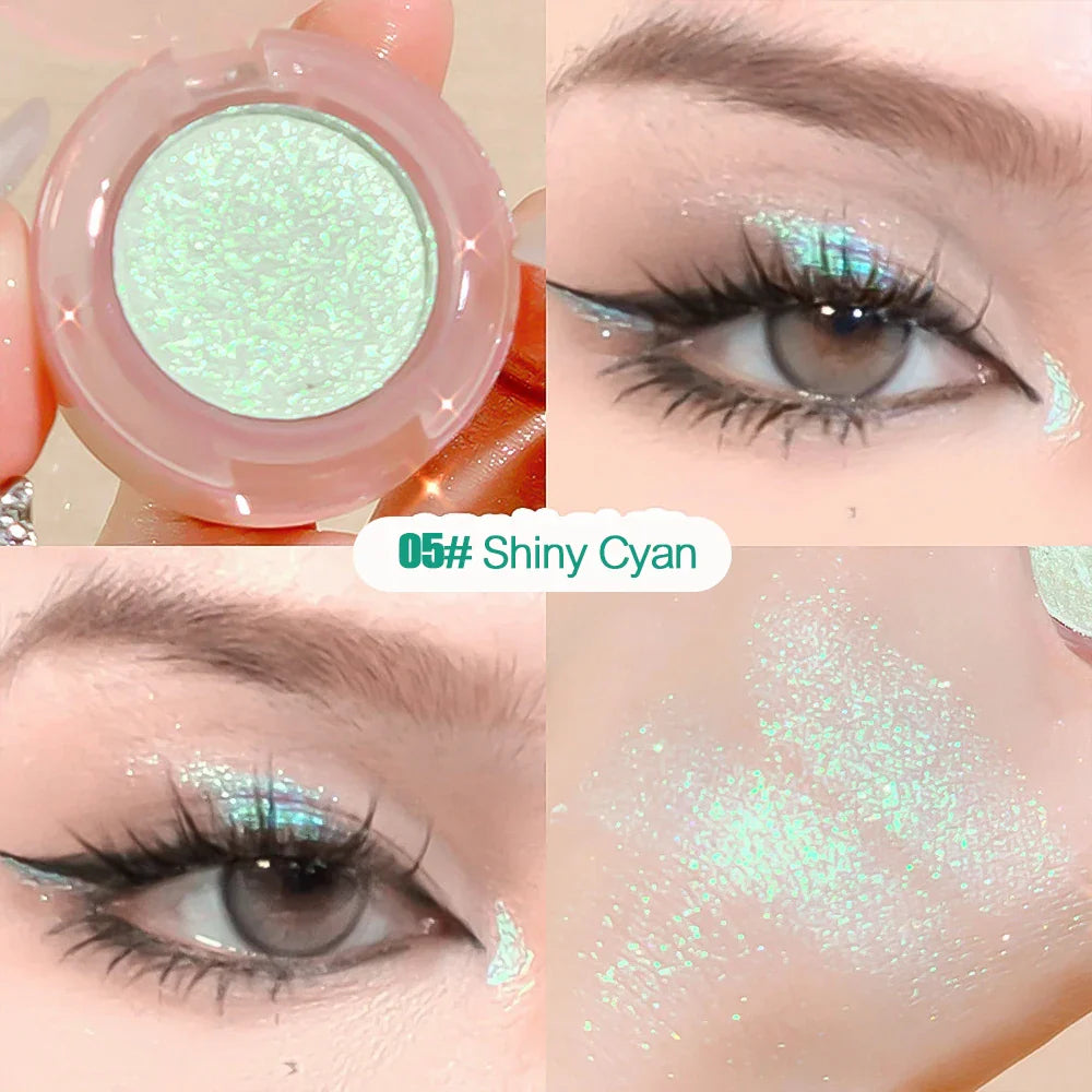 qgtao Potato Texture Glitter Eyeshadow Palette Pearlescent Diamond Monochrome Highlighter Powder Brighten Shiny Eyes Makeup Cosmetics