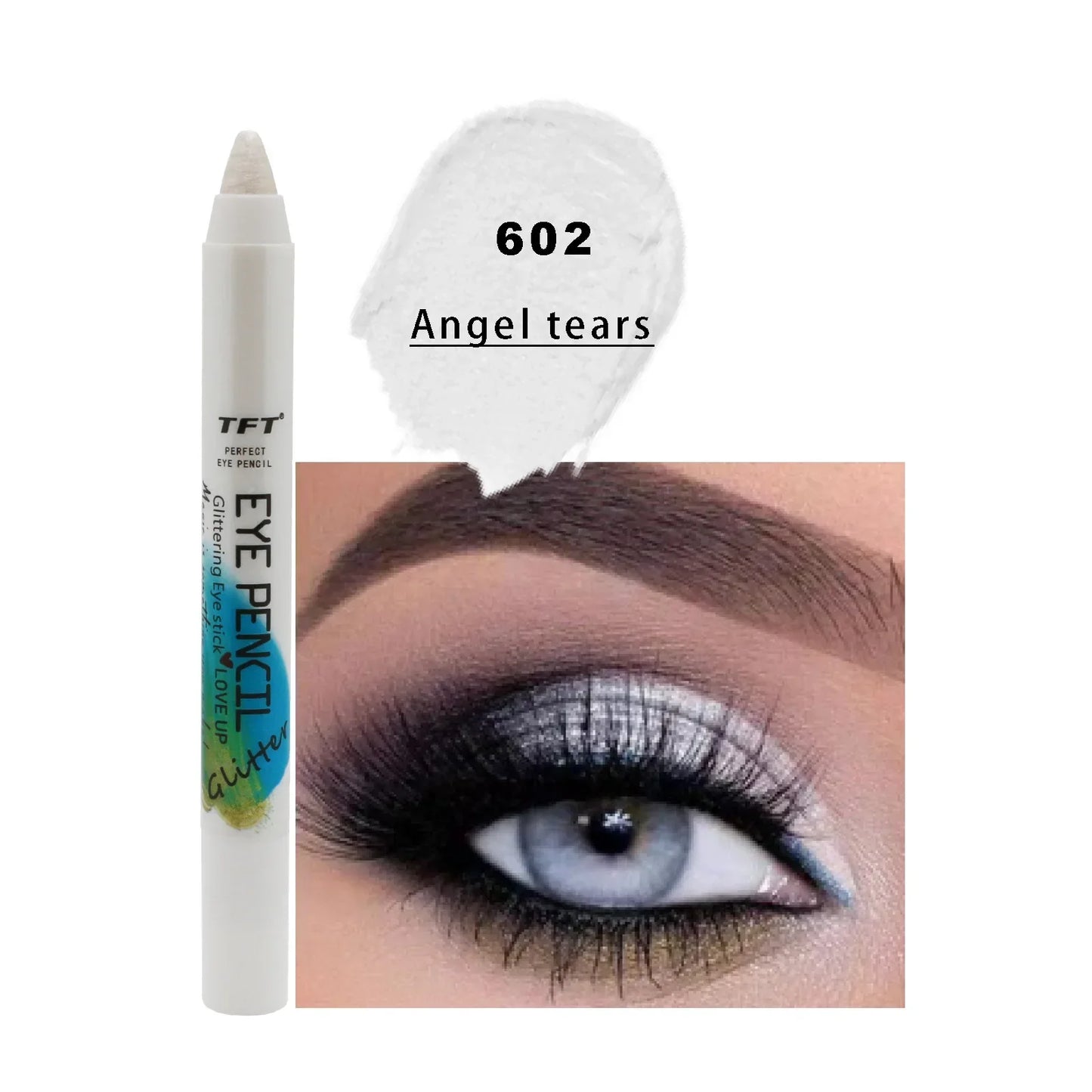 qgtao Pearlescent Eyeshadow Pencil Glitter Silkworm Liner Pen Highlighter Long Lasting Matte Eye Shadow Stick Eyes Makeup Cosmetics