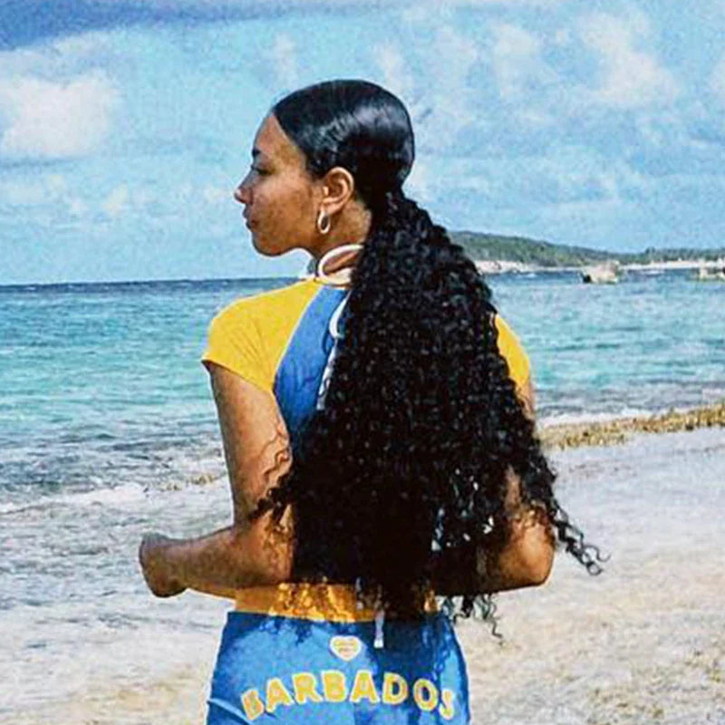 qgtao Y2k Summer Short Sleeve T-shirts Harajuku Fashion Women's T-shirt 2024 Gothic Clothing Crop Tops BARBADOS Aesthetics Baby Tees