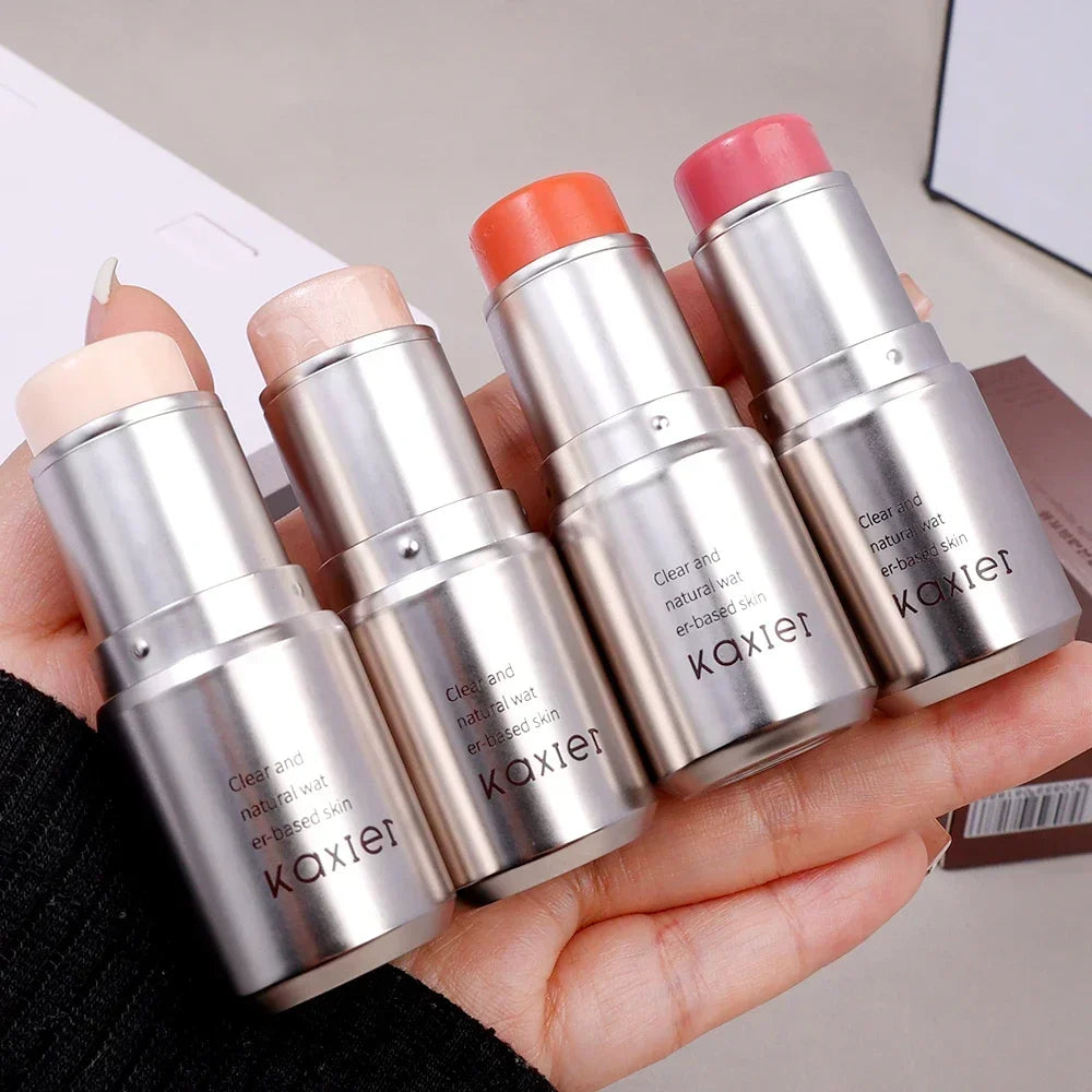 qgtao Waterproof Brighten Face Highlighter Blush Stick Makeup Glitter Corrector Contour Illuminator Shimmer Rouge Stick Cream Cosmetic