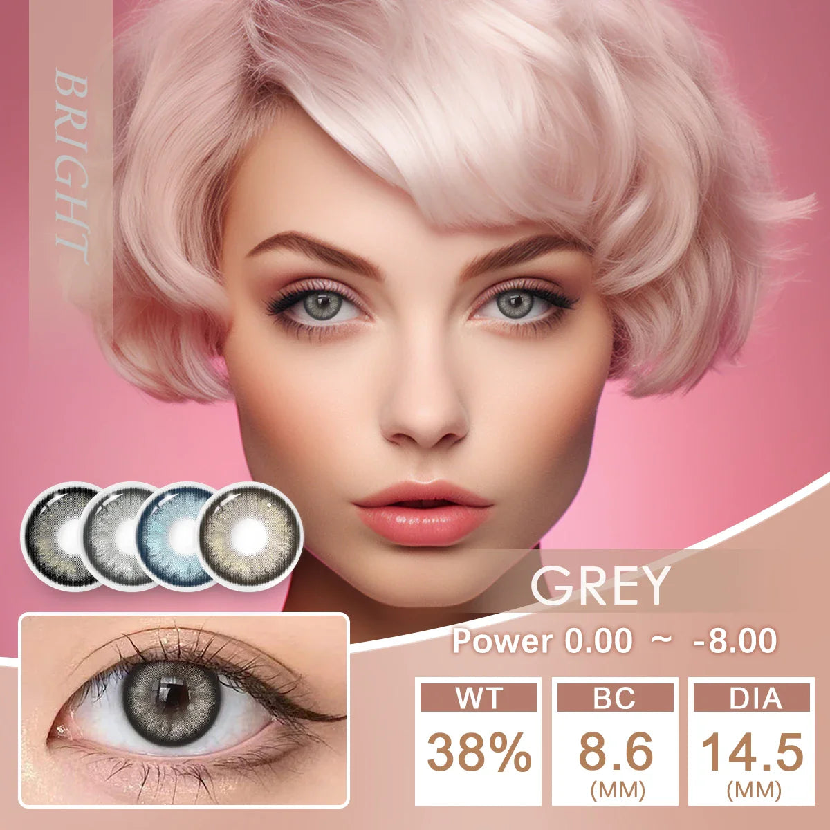 qgtao Hot Sale Natural Colored Contact Lenses Half Year Color Contact Lenses Multicolored Colored Contact Lens Blue Eye Lens