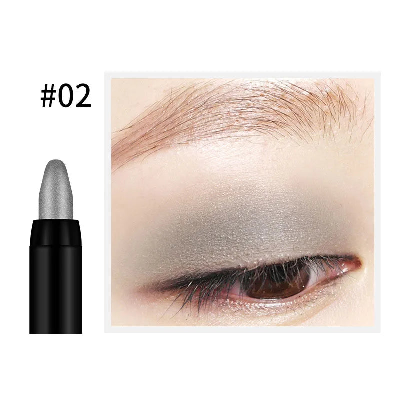 qgtao  -  Waterproof Pearlescent Eyeshadow Pencil Stick 16 Colors Lasting Glitter Shimmer Eye Shadow Pen Eyeliner Stick Eyes Makeup Tools