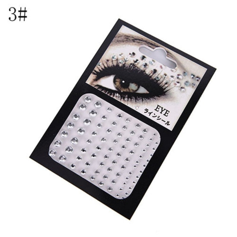 1PC 3D Sexy Crystal Eyes Glitter Face Body DIY Diamond Festival Party Jewel Makeup Tools Eye Shiner Make Up Adornment Sticker