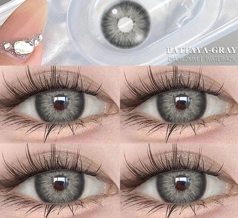 1 Pair New Colored Contact Lenses for Eyes Red Contacts Lenses Yearly Natural Fashion Blue Eyes Contacts Korean Lenses