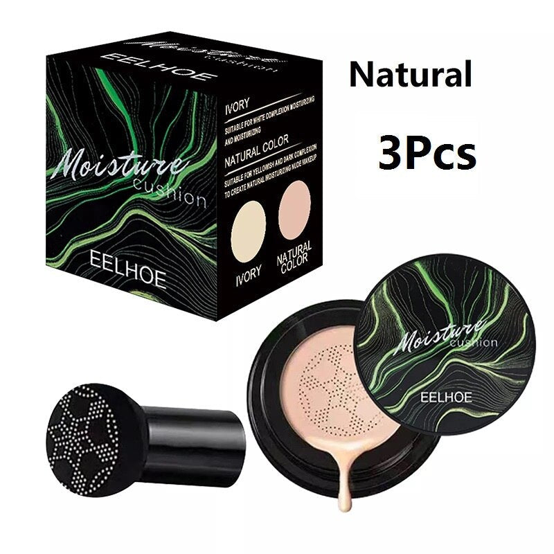 BB Cream Foundation Concealer Air Cushion Mushroom Head CC Whitening Makeup Cosmetics Waterproof Brighten Face Base Tone