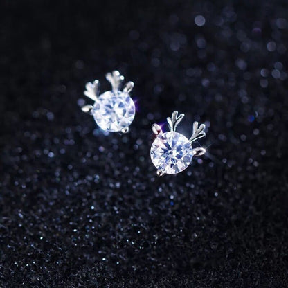 Cute Christmas Elk Dangle Earrings For Women Charm Xmas Deer Star Bowknot Round Ball Drop Earring Girls New Year Party Jewelry
