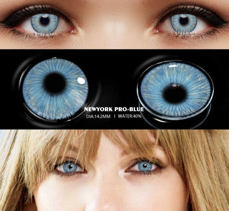 1pair Halloween Cosplay Color Contacts Lenses For Eyes Blue Black Colored Lens Anime Yearly Beauty Makeup Contacts Lens