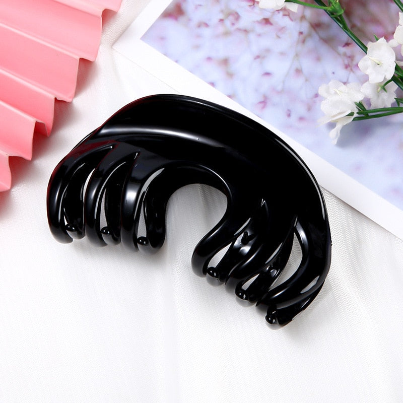 1PC Korean Solid Large Hair Claw Elegant Acrylic Hairpins Barrette Crab Hair Clips for Women Girls Headwear Hair Accessories