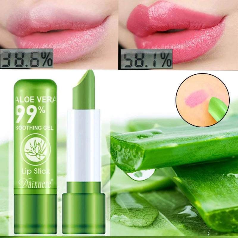 qgtao Moisturizing Lip Balm Temperature Color Change Lipstick Shinny Gold Foil Dead Skin Remove Lasting Lipstick Base Cream Lip Makeup