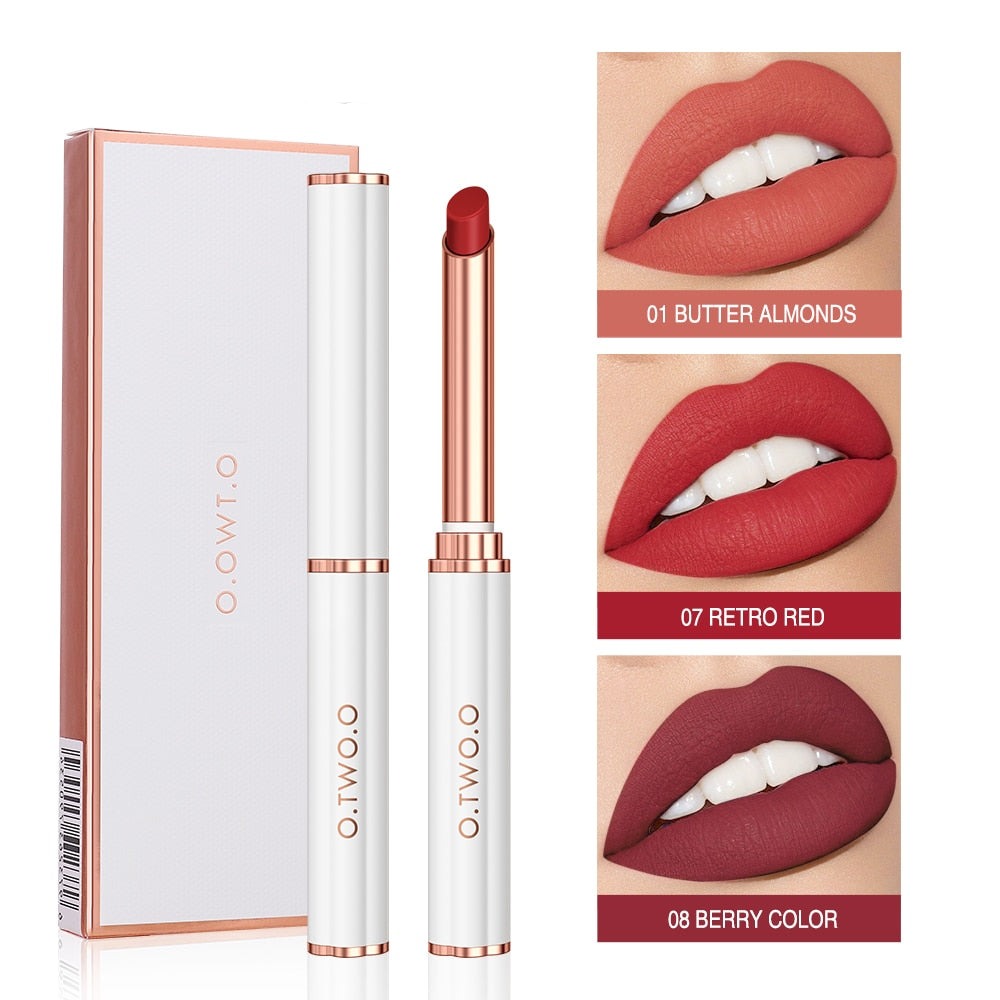 Matte lipstick long lasting 24h No Transfer Lip Tint Waterproof Lip Balm Moisture Nude 6g Lip Gloss For Woman Makeup