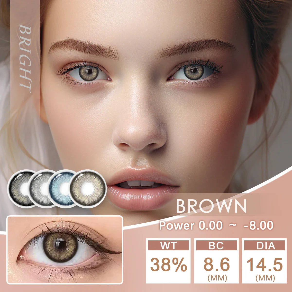 qgtao Hot Sale Natural Colored Contact Lenses Half Year Color Contact Lenses Multicolored Colored Contact Lens Blue Eye Lens