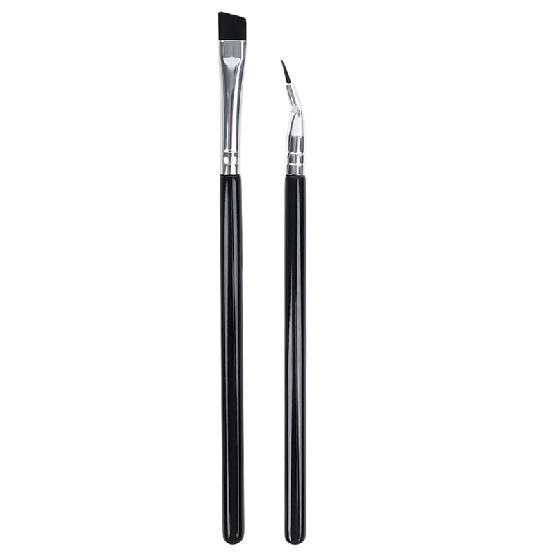 1/2PCS Angled Eyeliner Brushes Professional Soft Contour Eyebrow Eyeliner Makeup Brushes Portable Women Makeup Cosmetic Tools