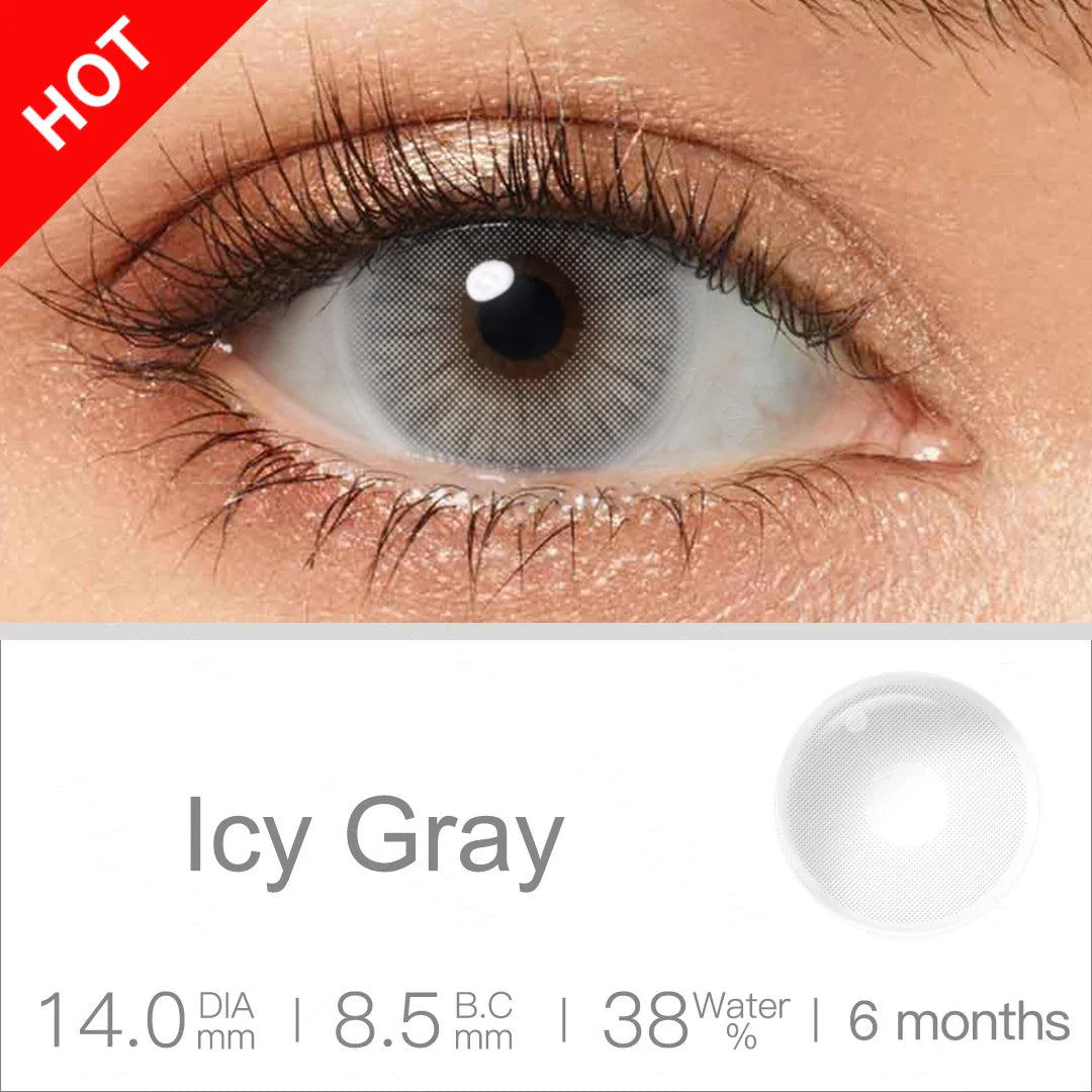 qgtao Natural Eye Color Lenses Color Contact Lenses For Eyes Gray Lens Colored Contact Lenses Beauty Pupils Eye Lenses