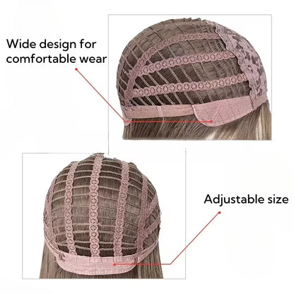 qgtao  -  EMO Wigs Ombre Long Straight Hair Asian Gradient Picking European and American Style Headband Wig for Daily Use Cosplay  가발