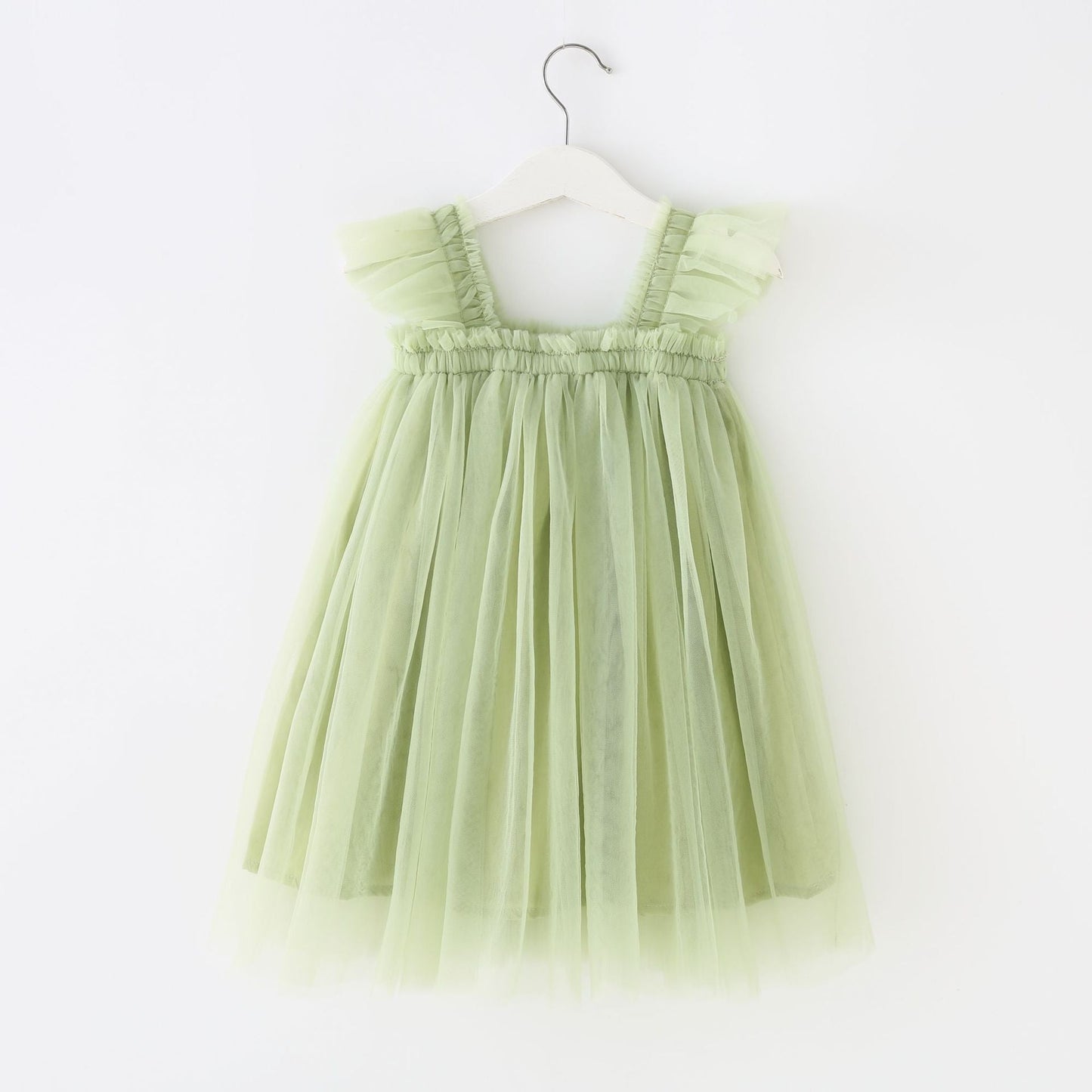 Birthday Strap Dress For Baby Girl Clothes Summer 3D Angel Wings Fairy Princess Mesh Tutu Dresses Kid Party Costume