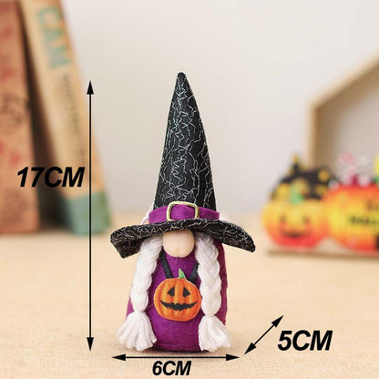Halloween Gnome Plush Halloween Decoration for Home Handmade Faceless Dolls Gnome Ornaments Cute Elf Scandinavian Tomte Gnomes