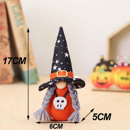 Halloween Gnome Plush Halloween Decoration for Home Handmade Faceless Dolls Gnome Ornaments Cute Elf Scandinavian Tomte Gnomes