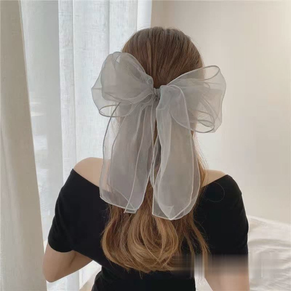 Wild Big Large Fashion Women Girls Hair Band Trendy Hairpin Casual Hair Clip Cute Ribbon Bow Ladies accessories Big Bow Barrette