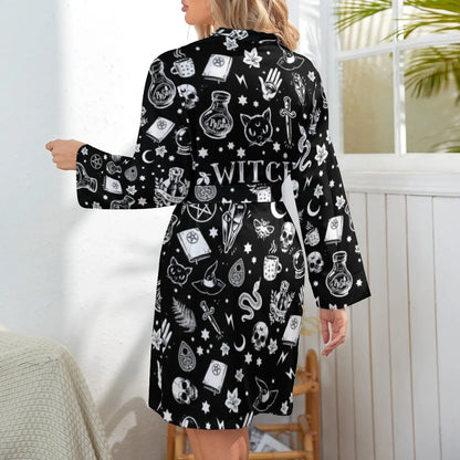 qgtao Pajama Robe Witch Wrap Christmas Dress Women Pattern New Vintage Sleepwear