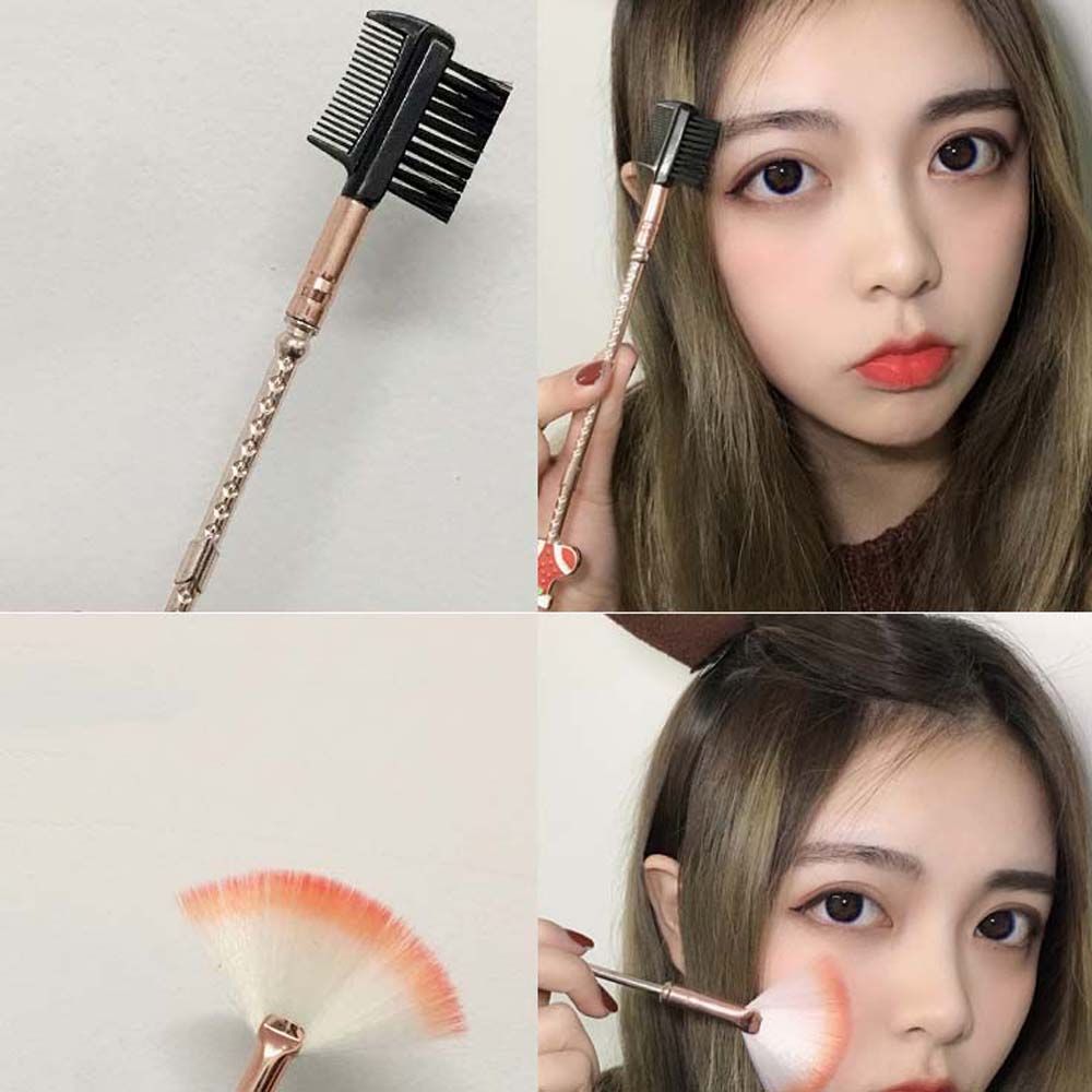 1 Set Women Christmas Makeup Brushes Adorable Santa Claus Elk Eye Shadow Brush Portable Kawaii Beauty Tool