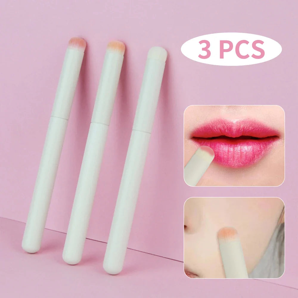 qgtao 1/3Pcs Multi Purpose Concealer Brush Lip Brush Portable Soft Lipstick Lip Gloss Smudge Makeup Brushes Professional Cosmetic Tool