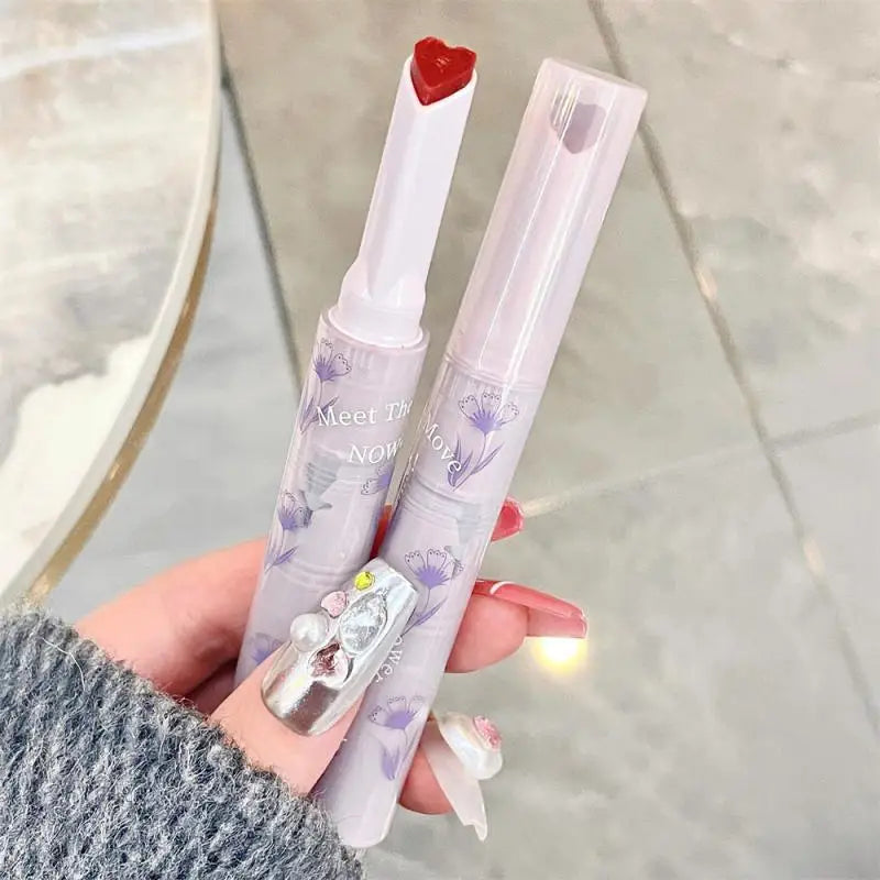 qgtao  Florette Clear Lip Glaze Flower Love Jelly Mirror Lipstick Waterproof Non-stick Cup Lipstick Transparent Korea Makeup