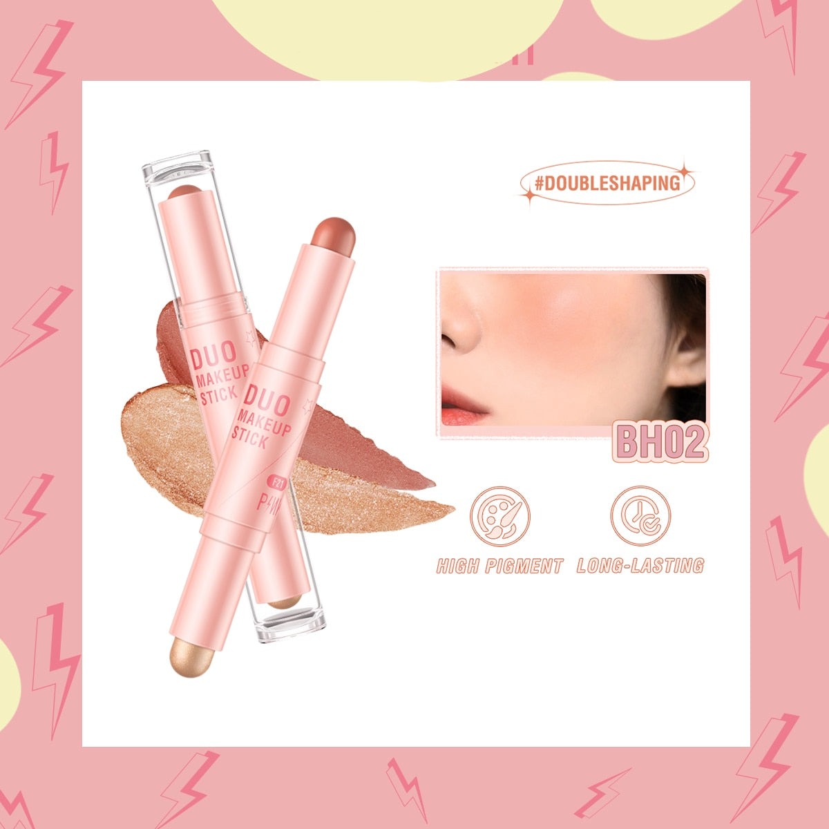 Double Head Concealer Pen Face Makeup Waterproof Contouring Foundation Contour Blush Highlighter Stick Cosmetics