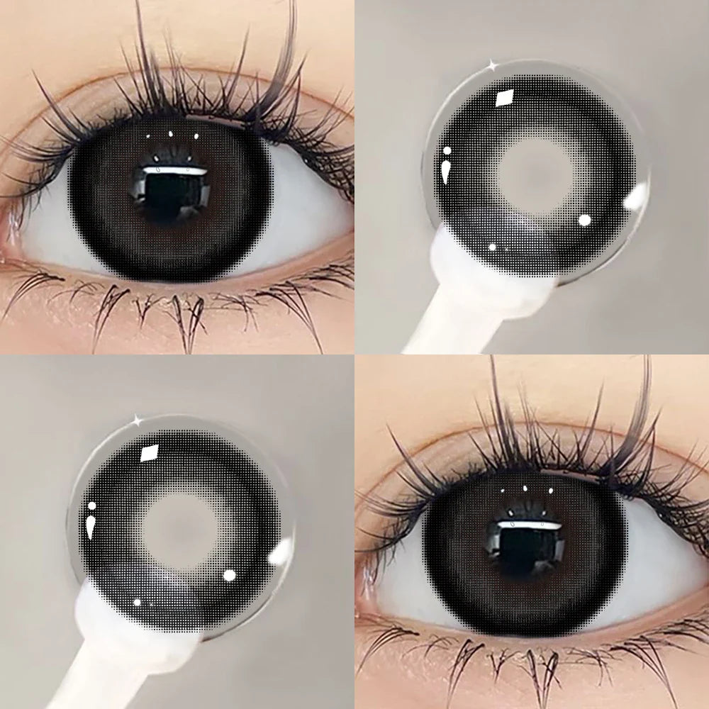 qgtao  1Pair Natural Colored Contact Lenses for Eyes with Degree Brown Lenses Fog Pearl Lens Korean Lenses Lenses Eye Color