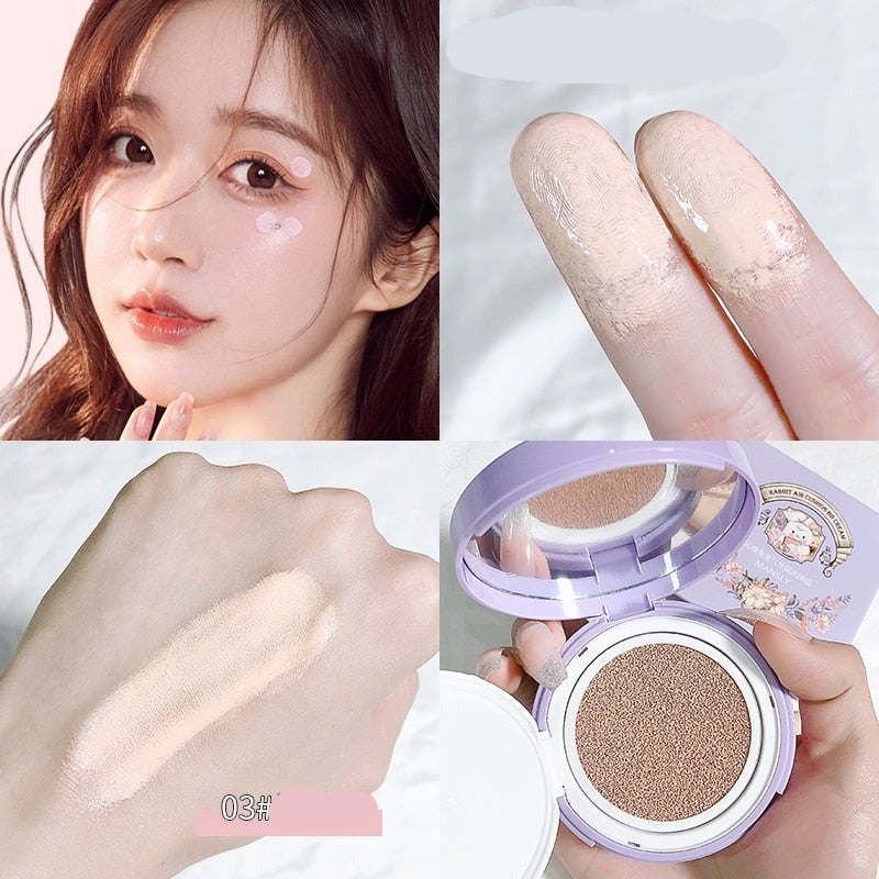 Cartoon Cute Air Cushion BB Cream Oil-Control Moisturizing Long Lasting Matte Concealer Foundation Waterproof Face Base Makeup