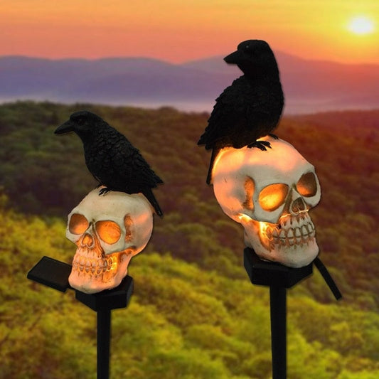 Halloween Skull Ghost Crow Outdoor Lighting Horror Party Courtyard Home Decoration Holiday Lighting Garden Decor Accessories