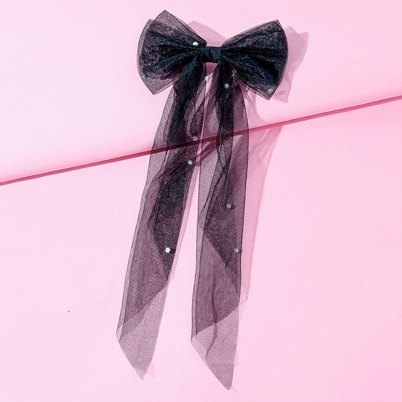 Fashion Hair Bow for Women Ribbon Bow Tie Hairpins Elegant Ladies Hairgrips Headwear Braiding Hair Accessories Hair Clips