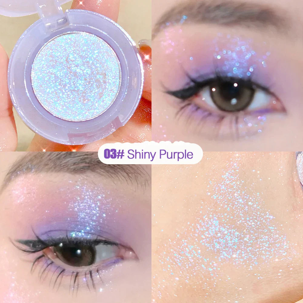 qgtao Potato Texture Glitter Eyeshadow Palette Pearlescent Diamond Monochrome Highlighter Powder Brighten Shiny Eyes Makeup Cosmetics