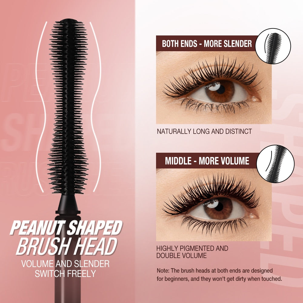 Mascara 4d Silk Fiber Mascara Waterproof Extra Volume Smudge-proof Curling Lengthening Eyelash Extension Eye Makeup Tool