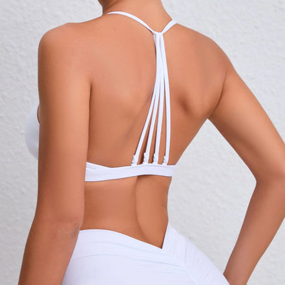qgtao Hot Girl Hollow Out Running Sports Bra Fitness Yoga Bra Crop Tank Top Underwear Women Vest Shockproof Shirt Jogging Sportswear