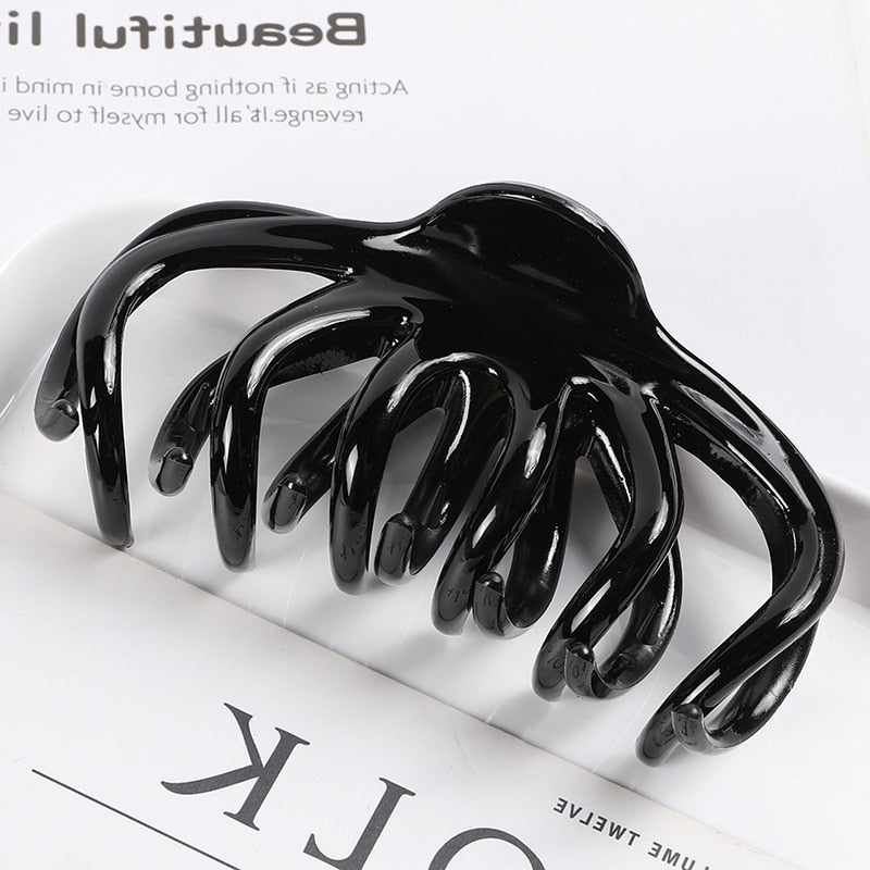 1PC Korean Solid Large Hair Claw Elegant Acrylic Hairpins Barrette Crab Hair Clips for Women Girls Headwear Hair Accessories