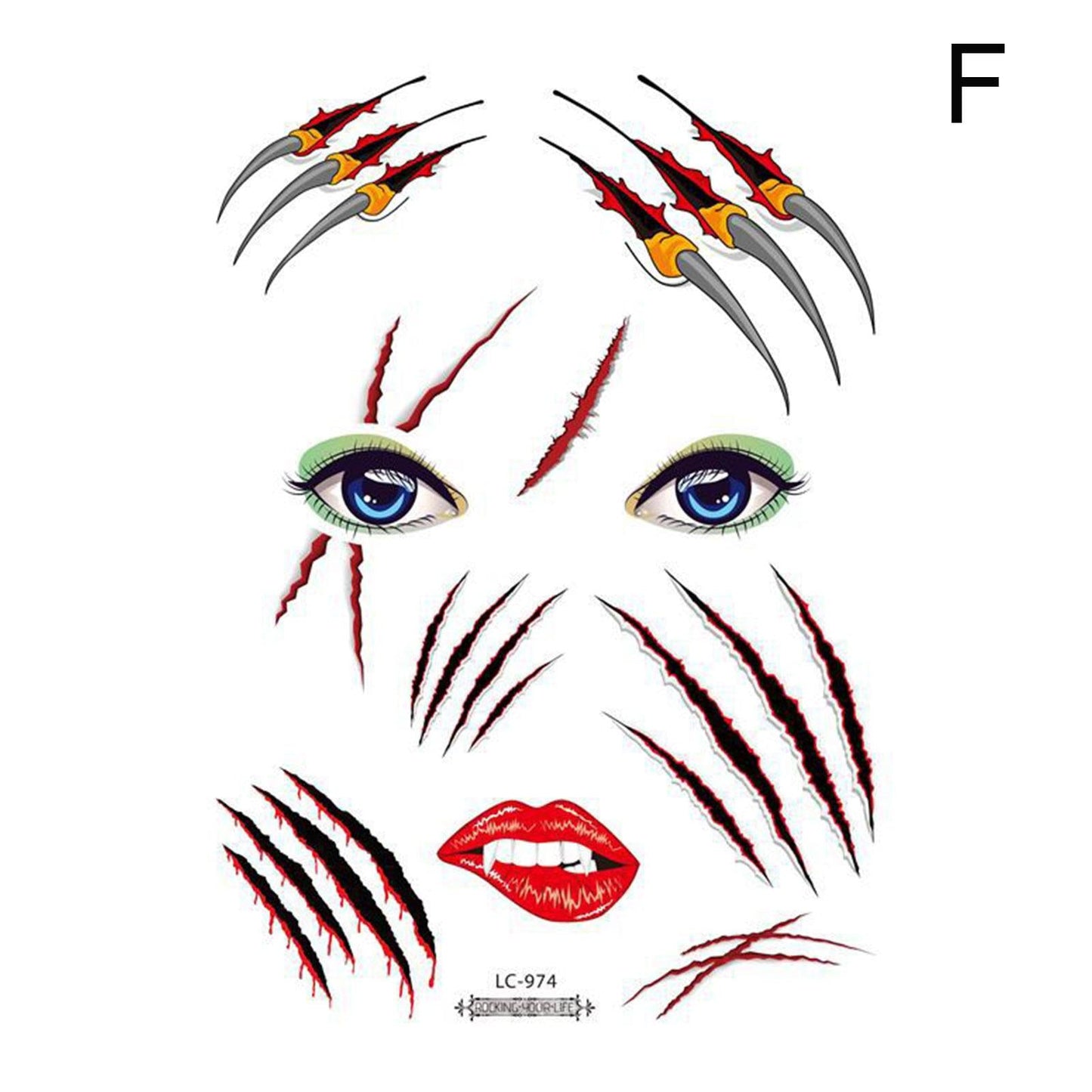 Waterproof Makeup Sticker Special Face Tattoo Face Halloween Day Tattoo Up Dress Of Stickers Temporary Dead Skull Th A4l4