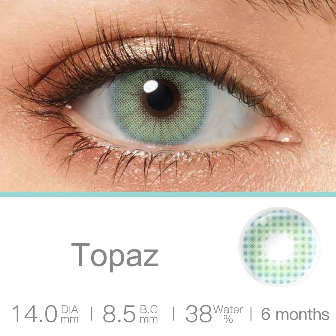 qgtao （0~-6.00）Natural Colored Contact Lenses with Prescription Myopia Lenses with Degree Brown Lenses Gray Pupils