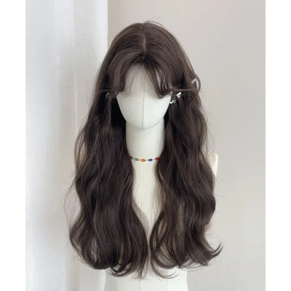 qgtao  -  Black wigs Long Body Wave Wig for Women daily party Cosplay Lolita Natural Hair Heat Resistant Synthetic Wig Headband 가발