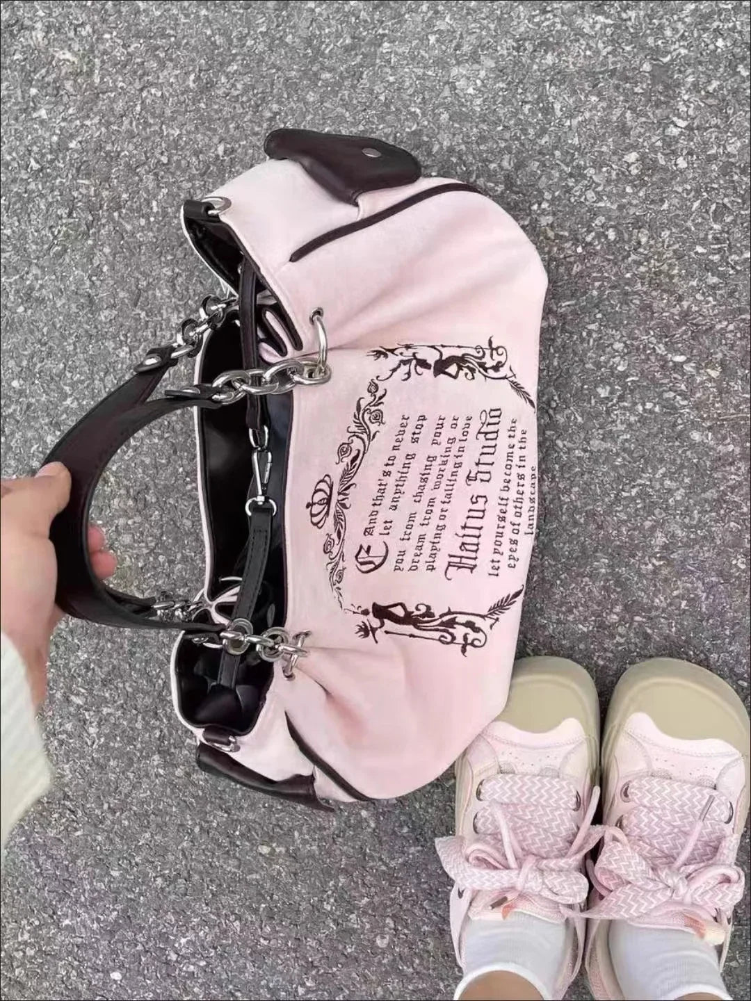 qgtao  Vintage Letter Y2k Handbag Women Gothic Large Capacity Casual Crossbody Bag Purse Female Harajuku Aesthetic The Tote Bag