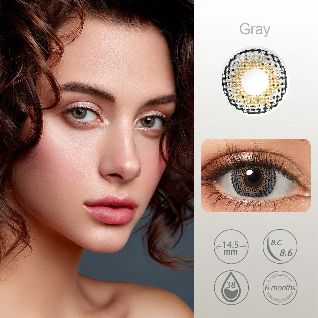 qgtao Colored Contact Lenses For Eyes 1 Pair Color Contact Lenses 3 TONE Color Lens Eyes Contacts