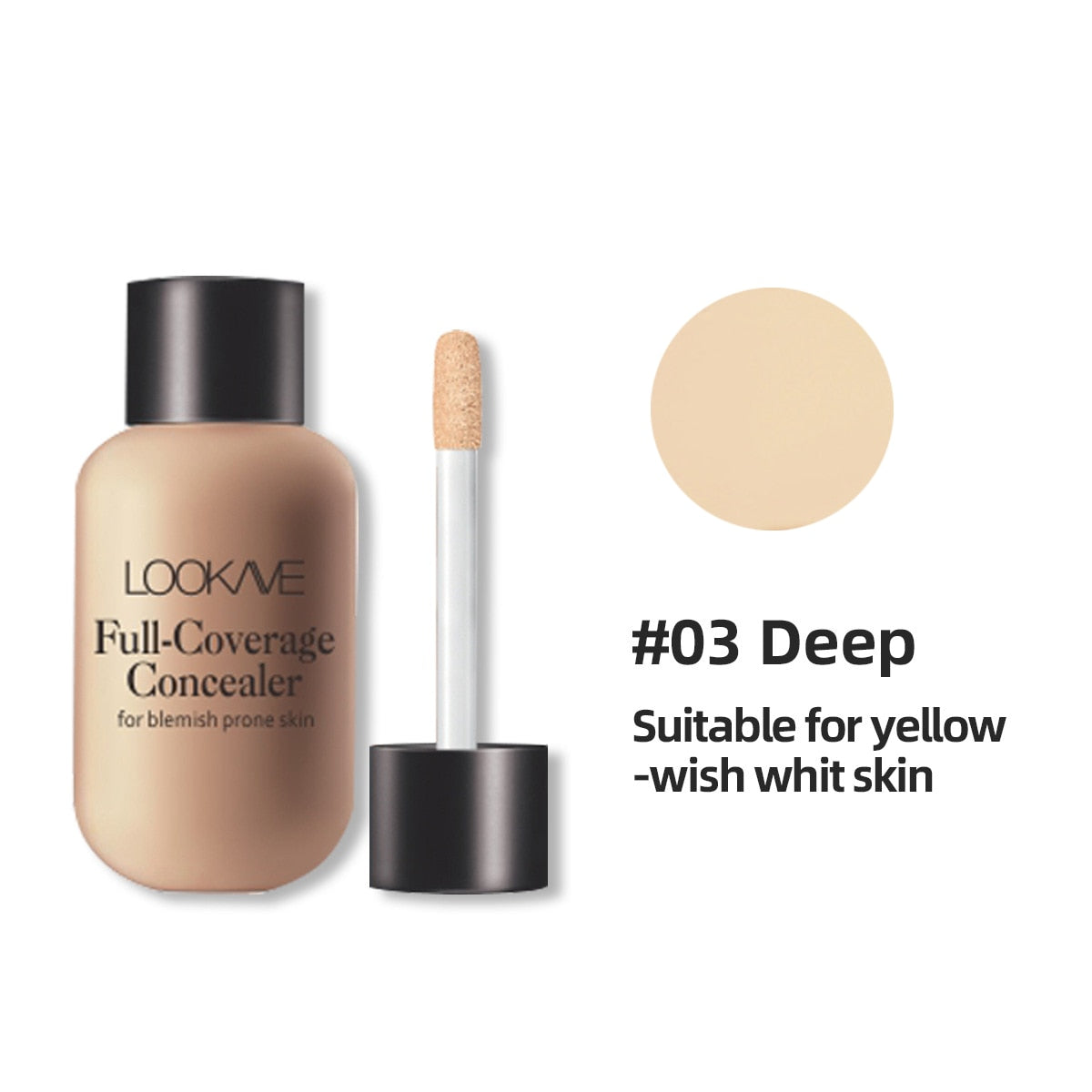 12ml Matte Liquid Foundation Waterproof Long Wear Full Cover Acne Spot Natural Face Base Makeup Matte Concealer Cosmetic 3 Color