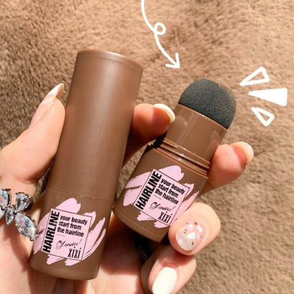 Black Brown Hair Shadow Stick Hairline Contour Powder Natural Instantly Cover Hair Root Edge Shadow Eyebrow Filling Powder 1PCS