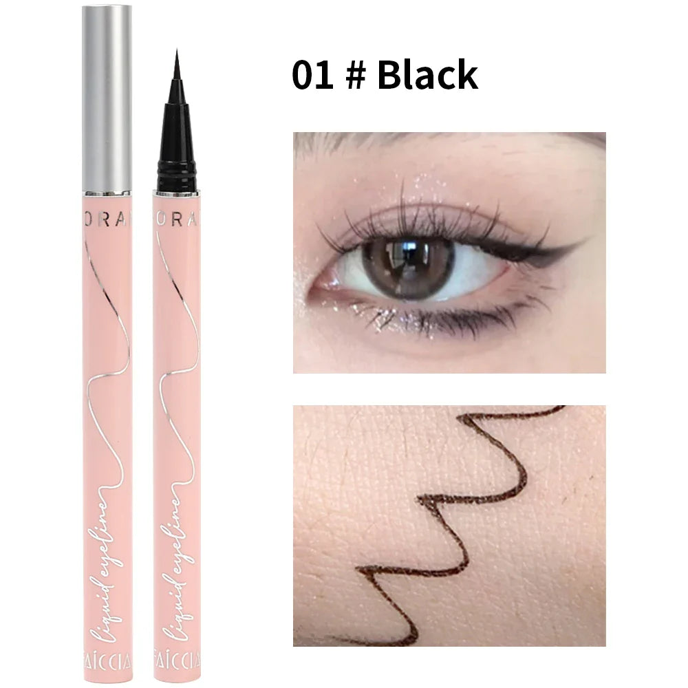 qgtao  Matte Colored Eyeliner Liquid Pencil White Red Party Eye Makeup Tools Waterproof Lasting Quick-drying No Blooming Black EyeLiner