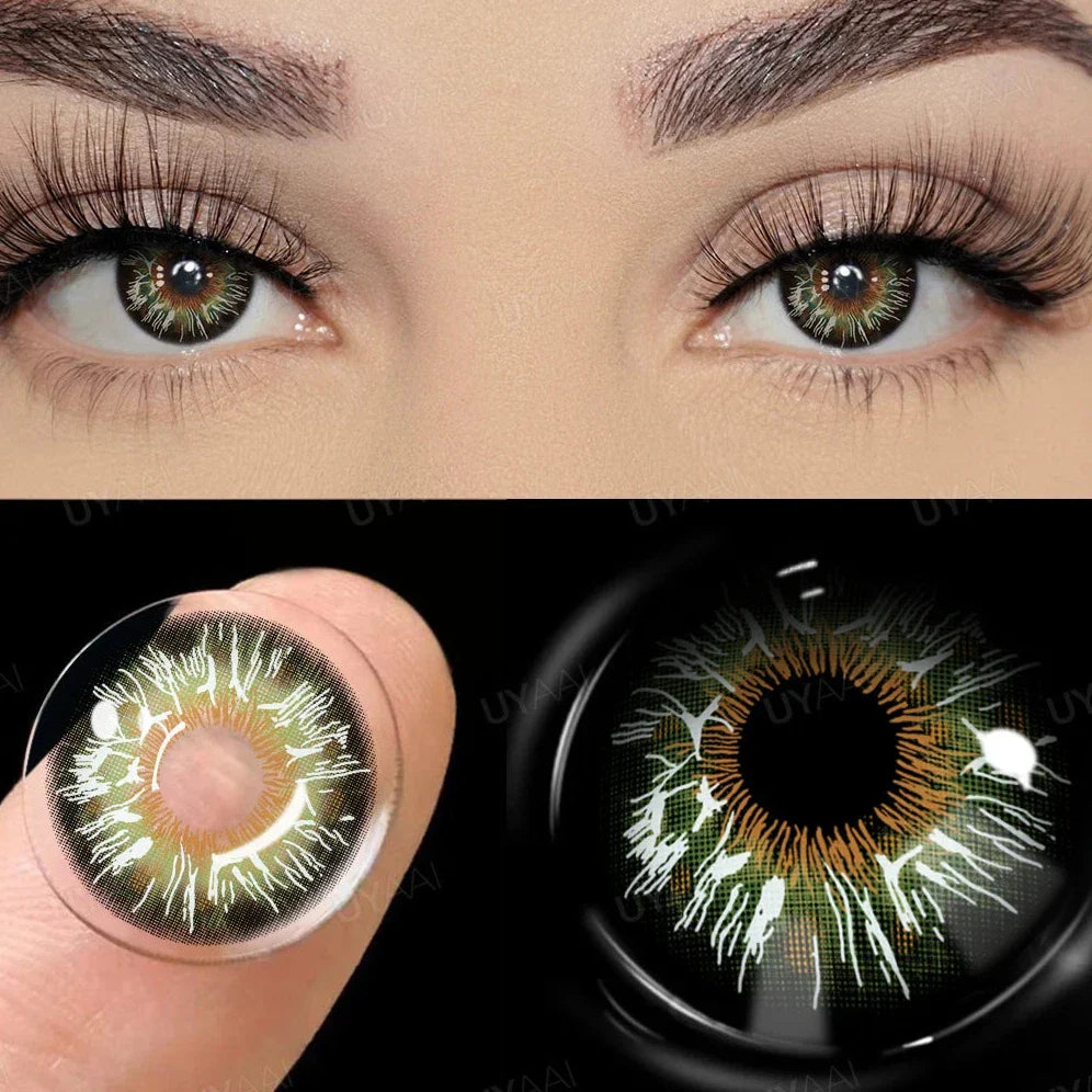 qgtao -0.75 to -6.00 Natural Graduation Colored Eyes Lenses with Degree Colored Contact Lenses with Diopters Gray Colored Pupils