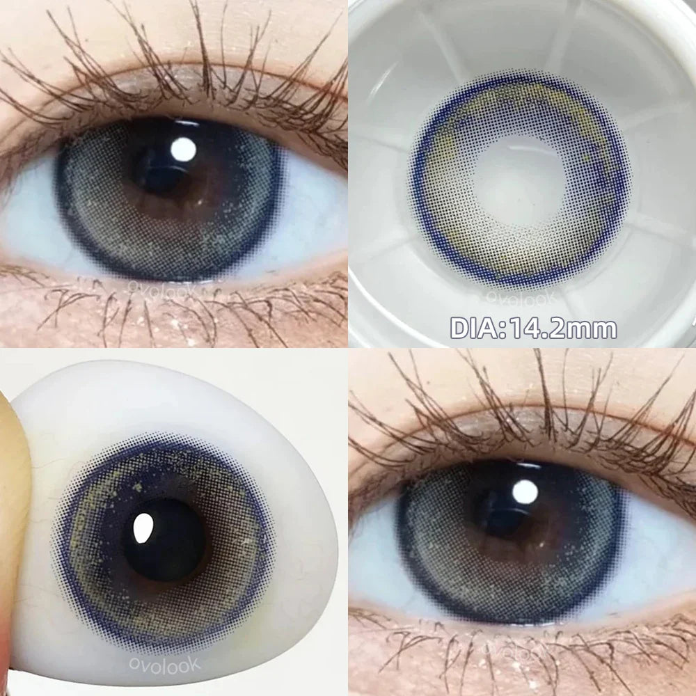 qgtao 2PCS/Pair Free Delivery Colored Contact Lenses Myopia Prescription Lens Natural Pupils Color Lenses Blue Brown Lens