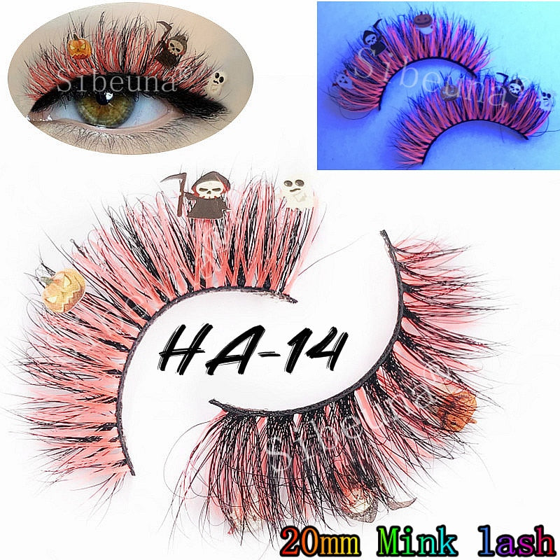 qgtao  NEW Glitter Color Diamond 3D Artistic Curl Fake Eyelashe Reusable Volume Lashes Extension MakeUp Tool For Halloween DIY Party